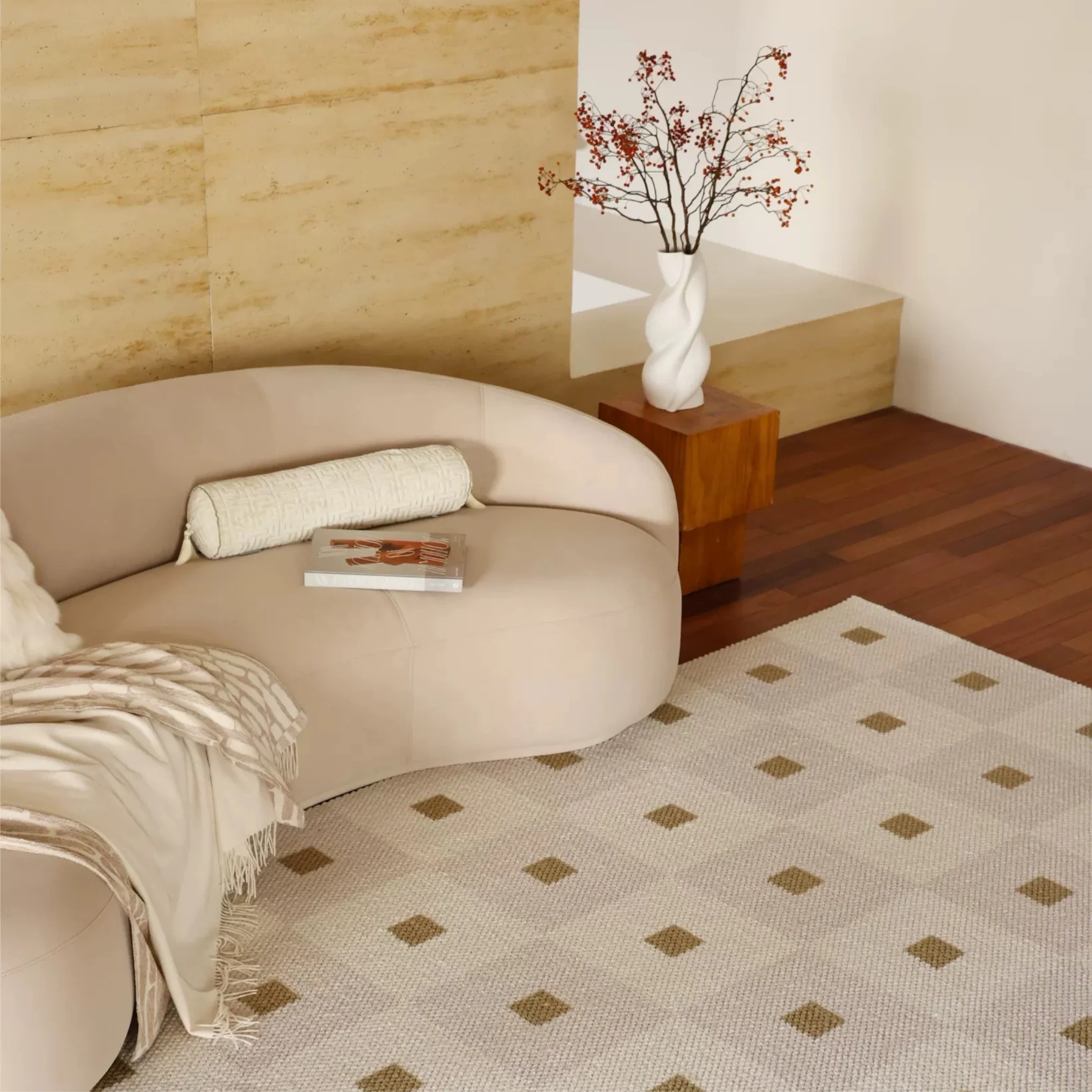 Boxes Wool Rug - Image 2