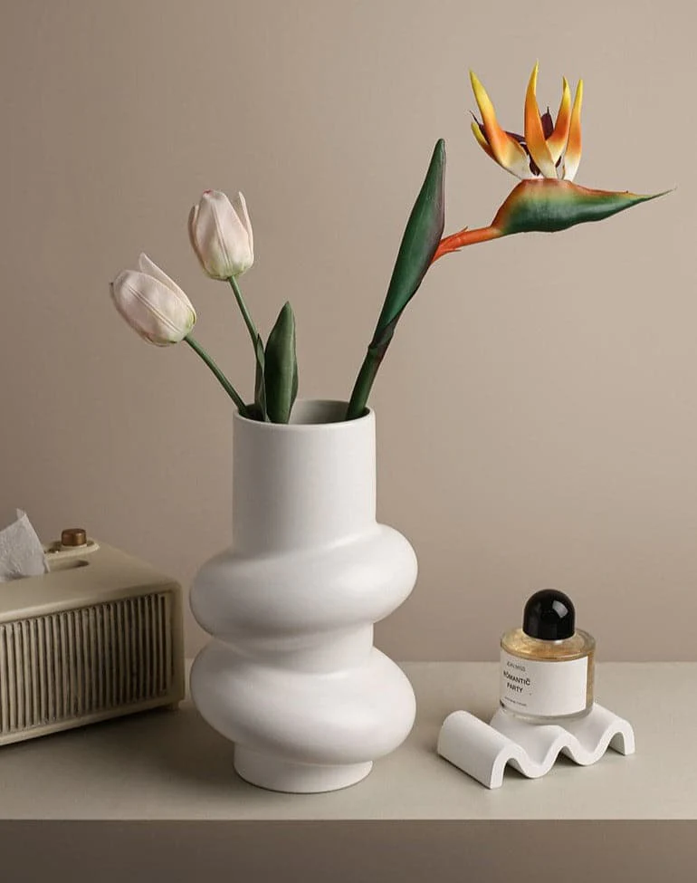 Ceramic Vase | Bubble Series - Tall White - Image 3