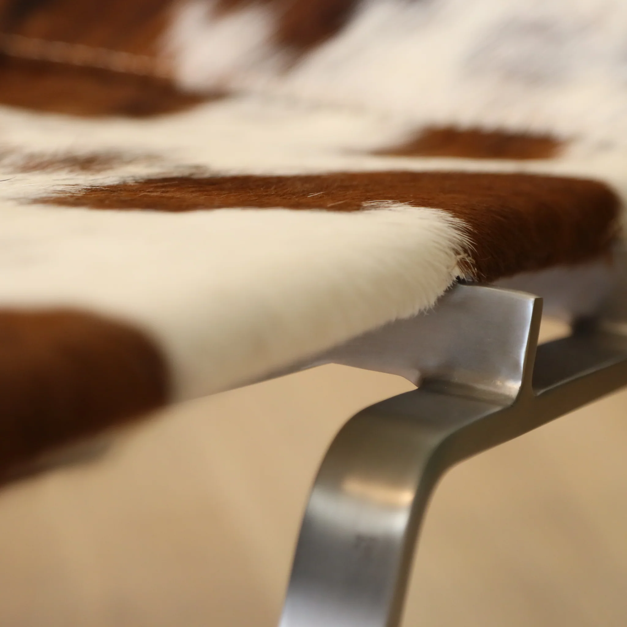 Cowhide Metal Lounge Chair - Image 7