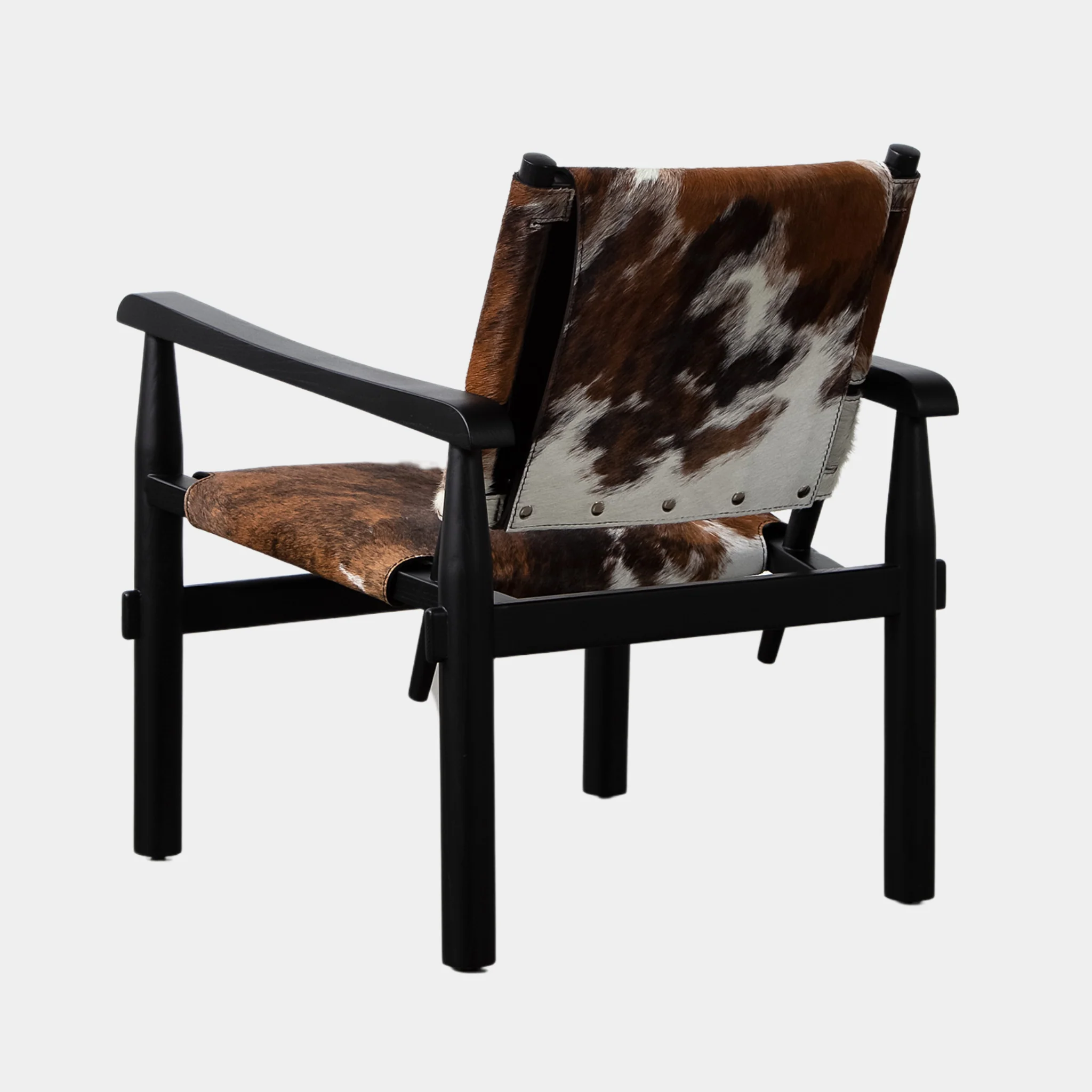 Cowhide Wooden Lounge Chair - Image 11