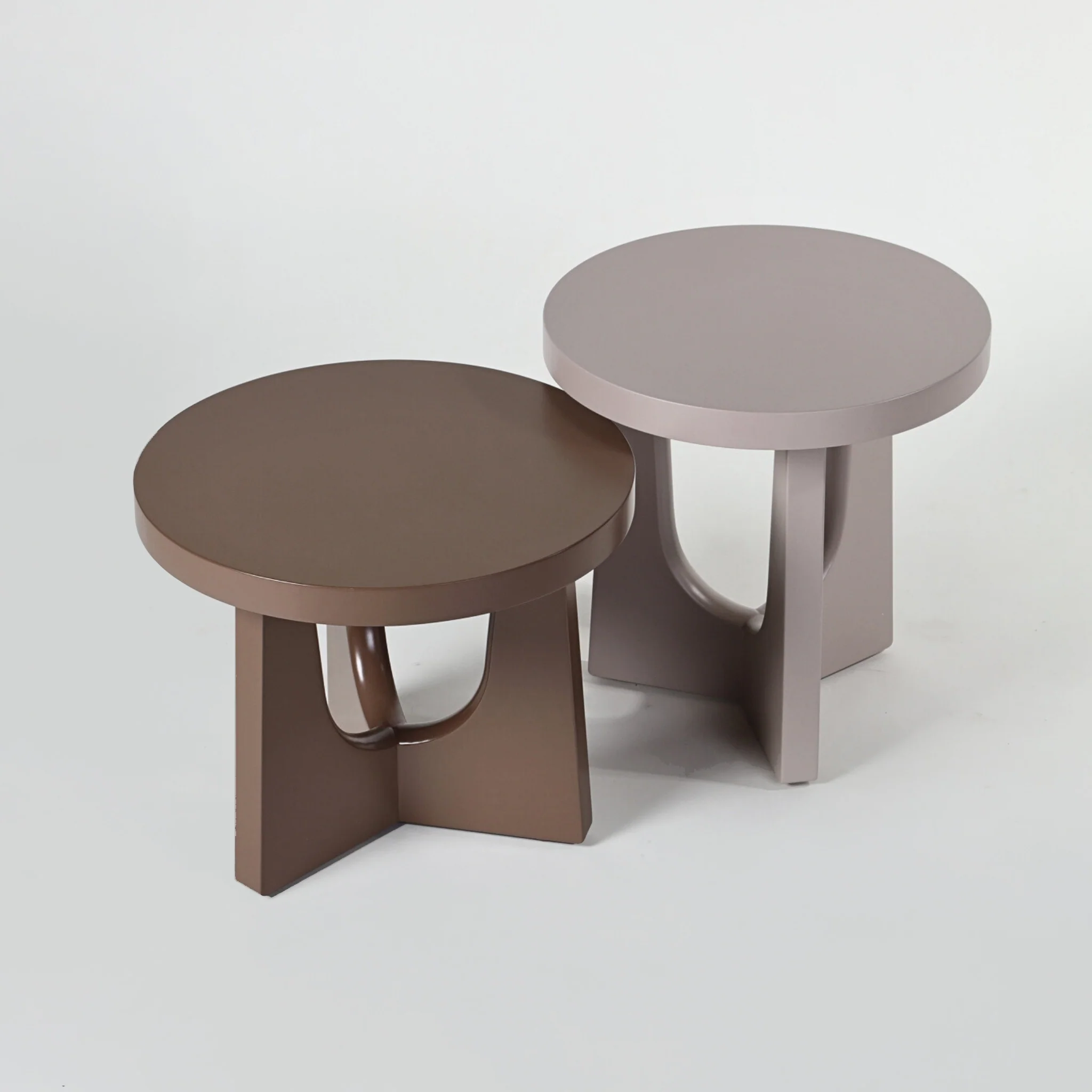 Geometric Side Tables - Gloss Lacquered Wood - Image 10