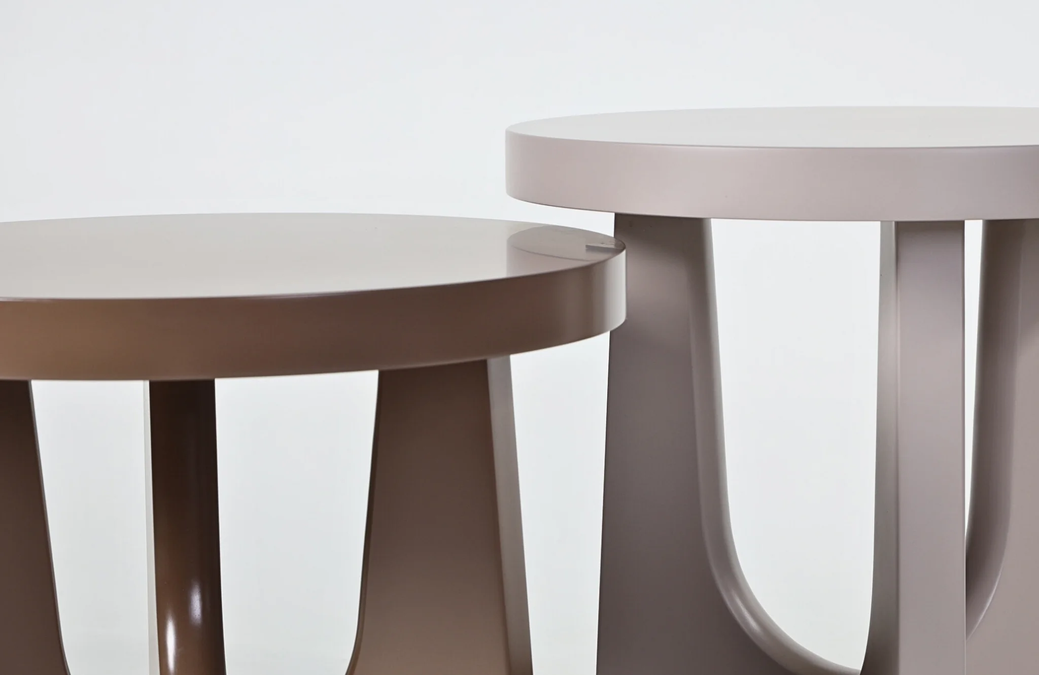 Geometric Side Tables - Gloss Lacquered Wood - Image 7