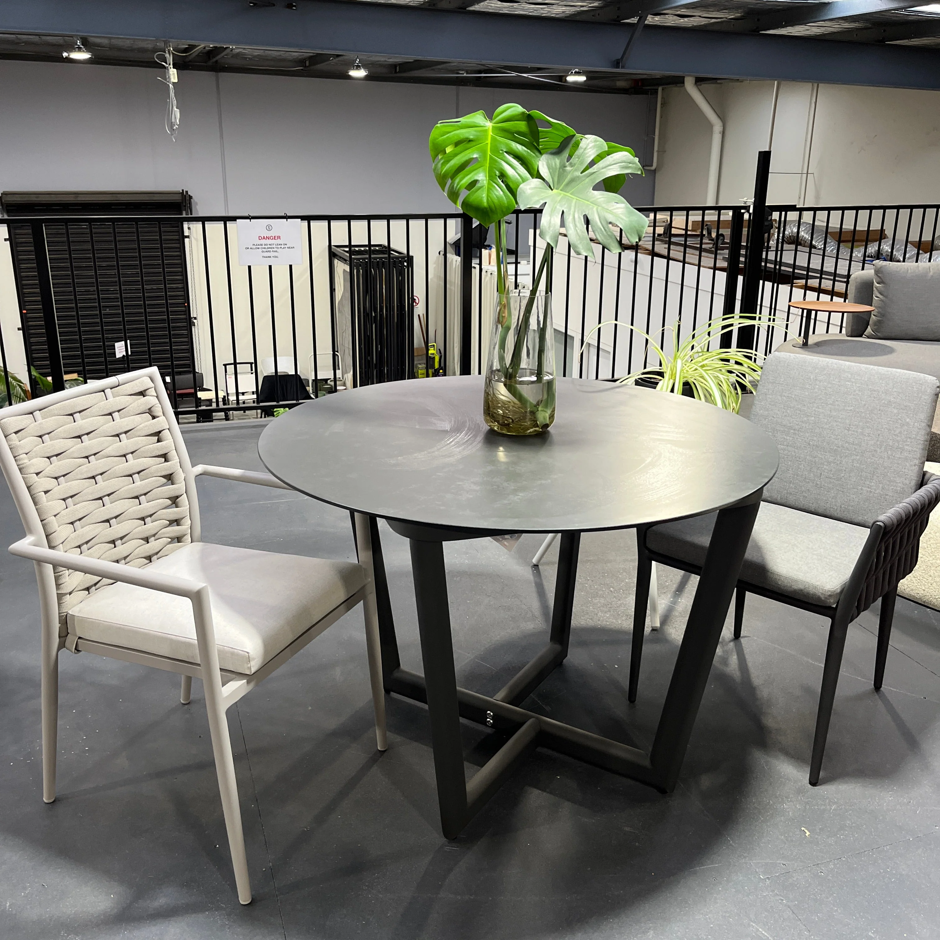 Outdoor Dining Set | Round Table with Two Chairs | Clearance - Image 2