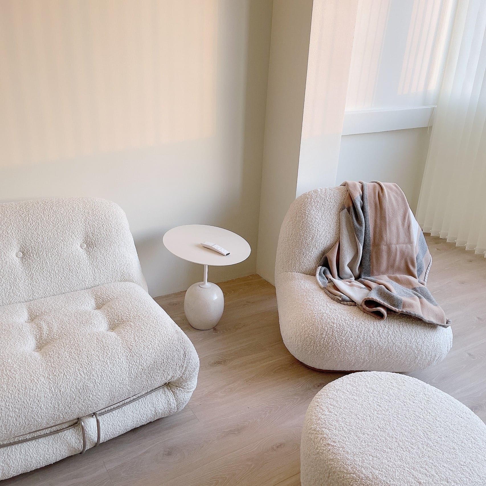 Marble Side Table | Cream - Image 3