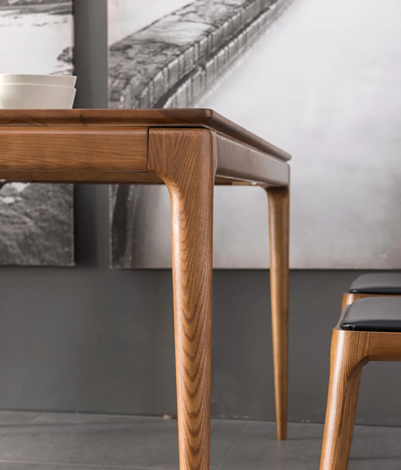 Mid Century Style Wooden Dining Table - Image 9