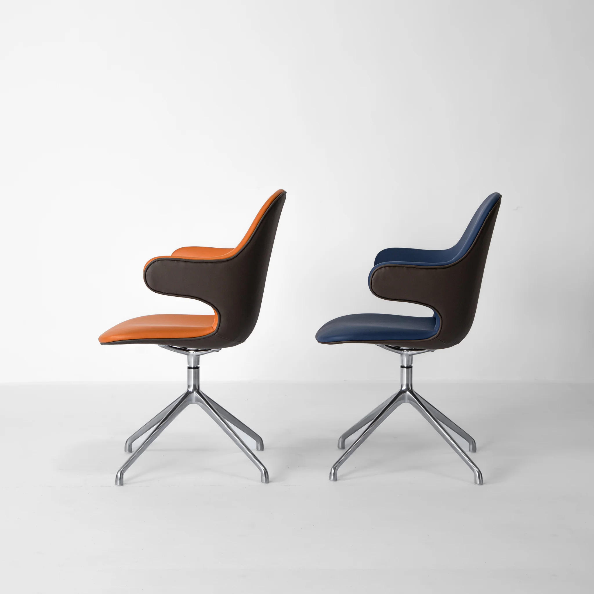 Percy Leather Swivel Chair - Image 10