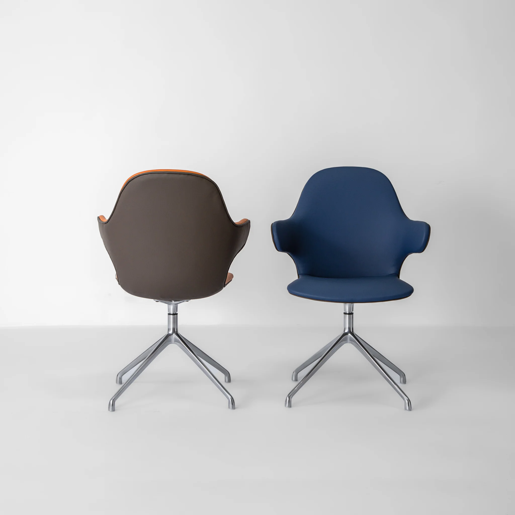 Percy Leather Swivel Chair - Image 11