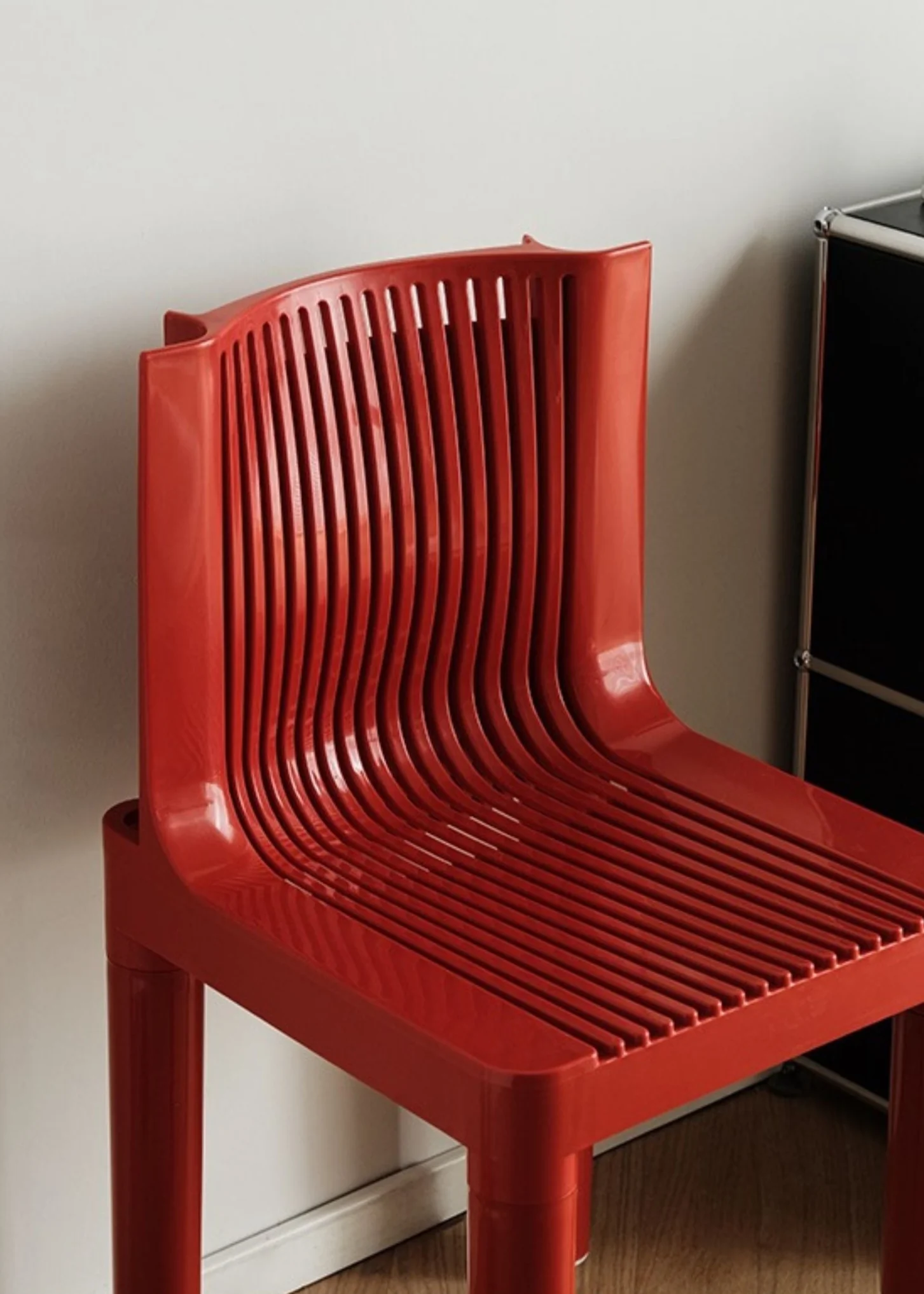 Slatted Plastic Dining Chair - Image 11