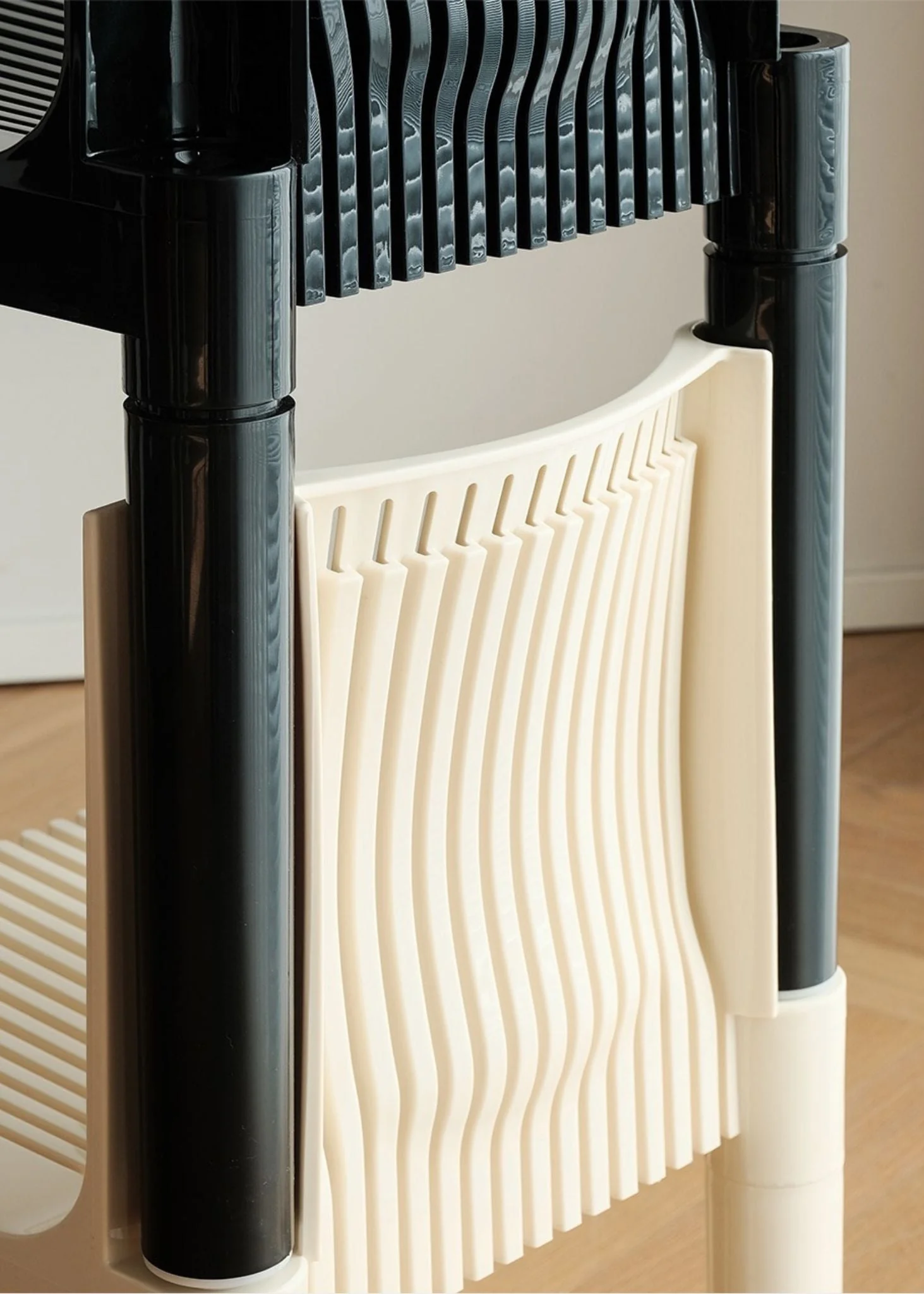 Slatted Plastic Dining Chair - Image 14