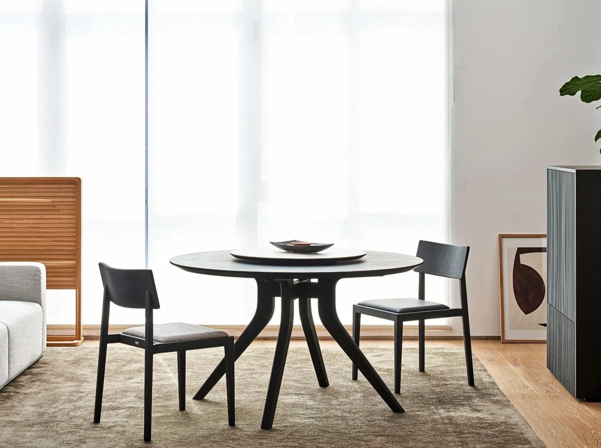 Teramo Circular Dining Table in Black | Clearance - Image 19