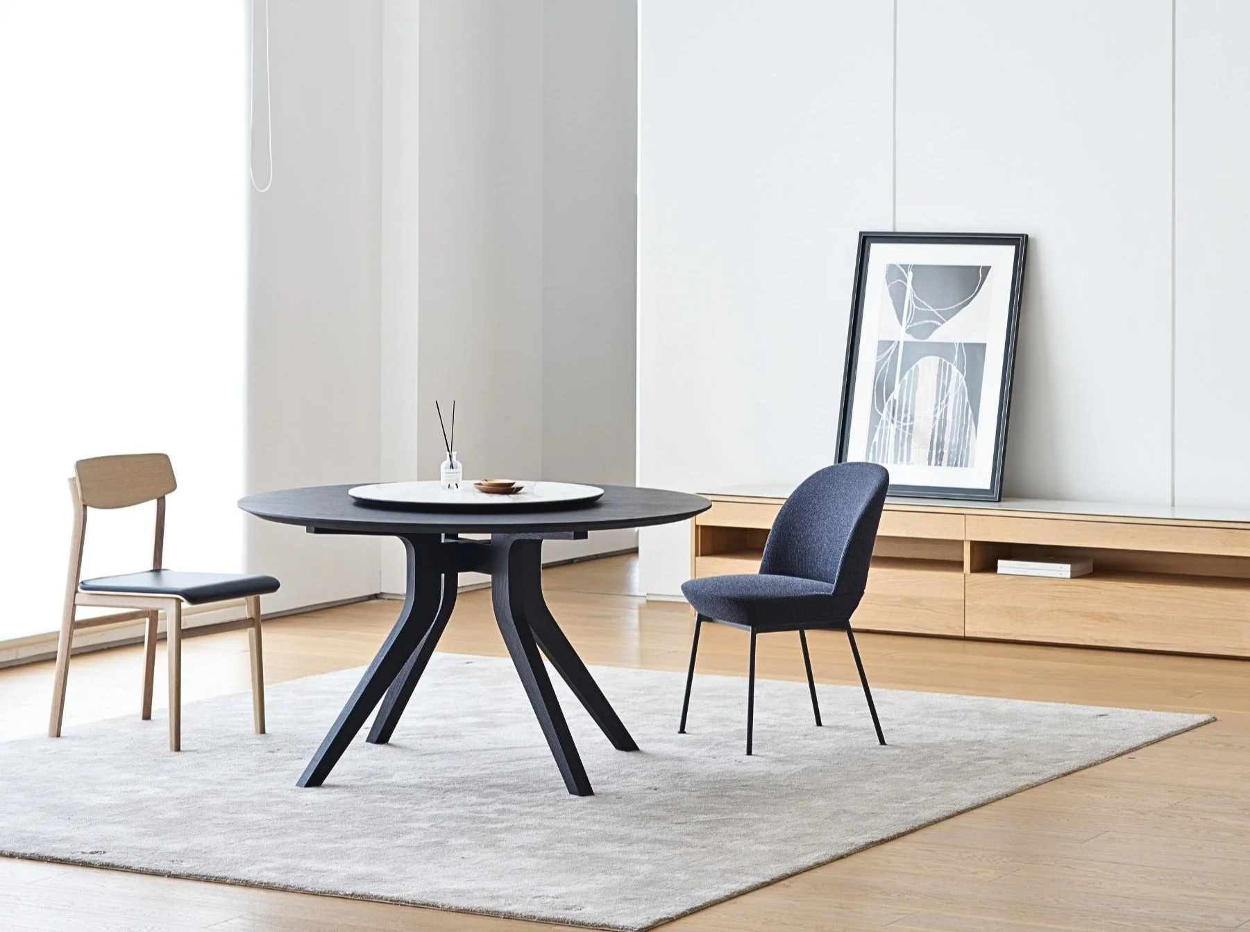 Teramo Circular Dining Table in Black | Clearance - Image 26