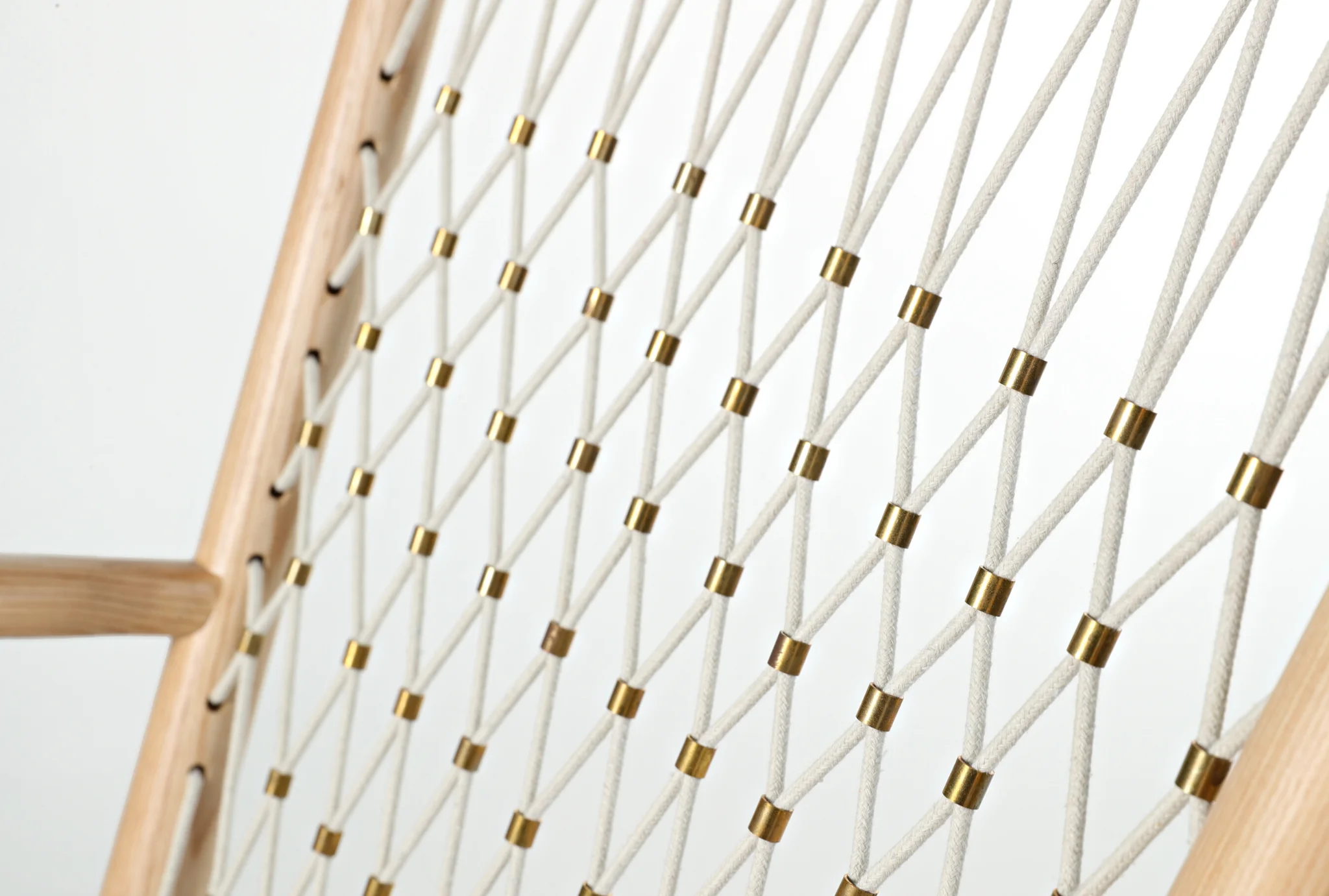 Wood and Cord Rocking Chair - Image 13